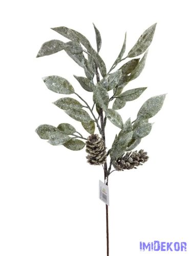 Hamvas csillámos leveles ág tobozzal