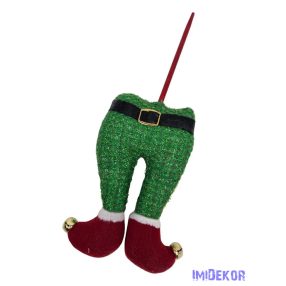 Karácsonyi manó láb betűző - Zöld