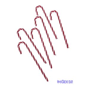 Műanyag nyalóka bot - Piros-fehér