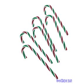 Műanyag nyalóka bot - Piros-fehér-zöld