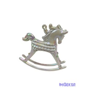 Műanyag kari dekor - Gyöngyházas hintaló