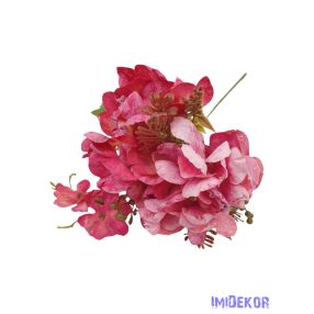   Szálas hortenzia kiegészítőkkel 35cm - Sötét Rózsaszín