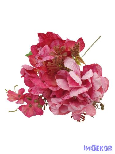 Szálas hortenzia kiegészítőkkel 35cm - Sötét Rózsaszín