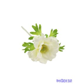 Anemone szálas selyemvirág 30cm - Fehér