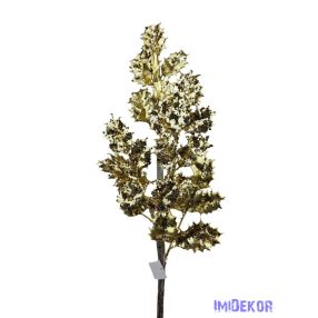 Metál flitteres magyal ág - Arany