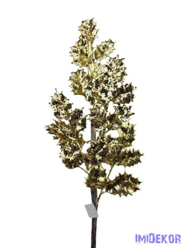 Metál flitteres magyal ág - Arany