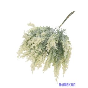 Bolyhos műzöld csokor 41cm 3322 - Fehér