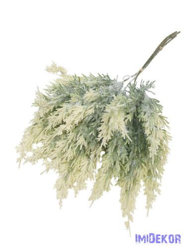 Bolyhos műzöld csokor 41cm 3322 - Fehér