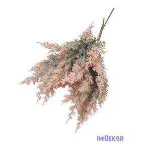 Bolyhos műzöld csokor 41cm 3322 - Rózsaszín