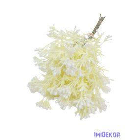 Bolyhos műzöld csokor 36cm 3323 - Törtfehér