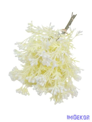 Bolyhos műzöld csokor 36cm 3323 - Törtfehér