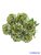 Fodros szirmú 9 nyílt fejes bazsarózsa csokor 42cm - Zöld
