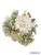 Dália 7 fejes selyemvirág csokor 40cm - Törtfehér-Menta