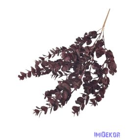 Eukaliptuszos műzöld csokor 54cm - Bordó