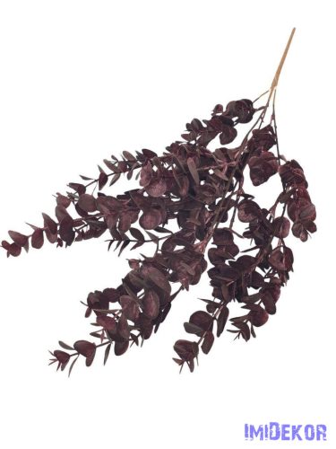 Eukaliptuszos műzöld csokor 54cm - Bordó