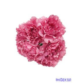 Bazsarózsa 7 fejes selyem csokor 40cm - Pink