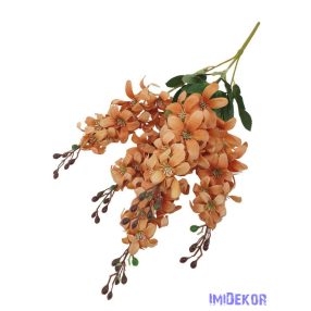 Szarkaláb 5 ágú selyem csokor 60cm - Narancs