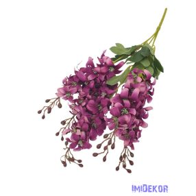 Szarkaláb 5 ágú selyem csokor 60cm - Sötét Mályva