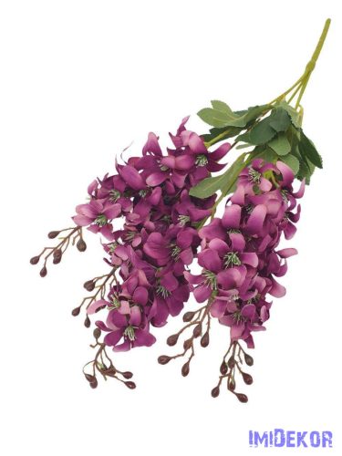 Szarkaláb 5 ágú selyem csokor 60cm - Sötét Mályva