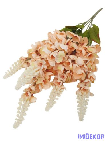 Gyűszűvirág 5 ágú selyem csokor 55cm - Barack