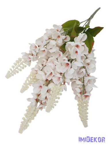 Gyűszűvirág 5 ágú selyem csokor 55cm - Törtfehér