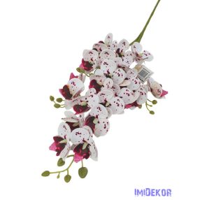 Orchidea mű 21 fejes ág 77 cm - Bordó Pöttyös