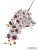 Orchidea mű 21 fejes ág 77 cm - Bordó Pöttyös