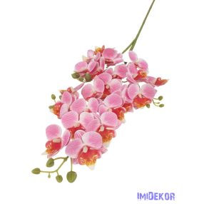 Orchidea mű 21 fejes ág 77 cm - Rózsaszín