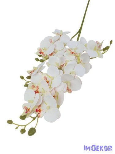 Orchidea mű 21 fejes ág 77 cm - Fehér
