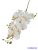 Orchidea mű 21 fejes ág 77 cm - Fehér