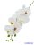 Fodros szirmú orchidea ág 9v 90cm - Fehér