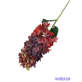 Bugás hortenzia szálas selyemvirág 80cm - Bordó