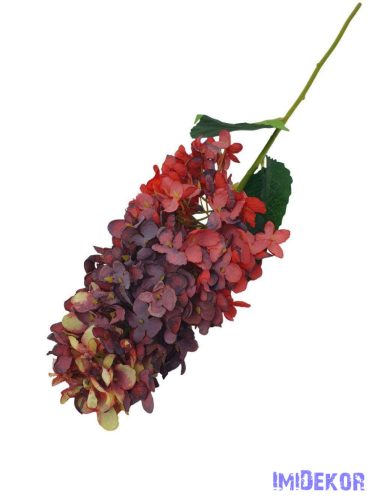 Bugás hortenzia szálas selyemvirág 80cm - Bordó