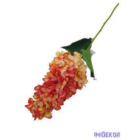 Bugás hortenzia szálas selyemvirág 80cm - Narancs
