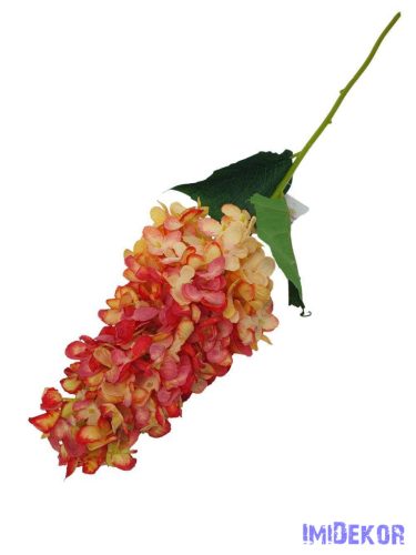 Bugás hortenzia szálas selyemvirág 80cm - Narancs