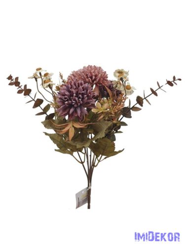 Antik színű krizantém csokor 29cm - Antik Mályva