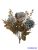 Antik színű krizantém csokor 29cm - Szürke