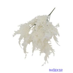 Bolyhos műzöld csokor 34cm 3354 - Fehér