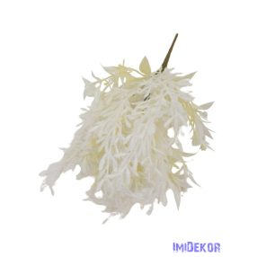 Bolyhos műzöld csokor 32cm 3355 - Fehér