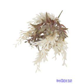 Bolyhos műzöld csokor 32cm 3355 - Törtfehér