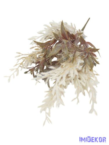 Bolyhos műzöld csokor 32cm 3355 - Törtfehér