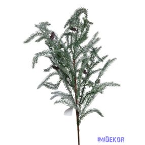 Csillámos real touch norfolk fenyőág tobozzal