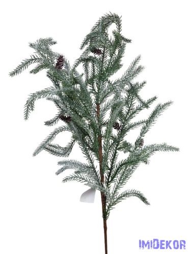 Csillámos real touch norfolk fenyőág tobozzal