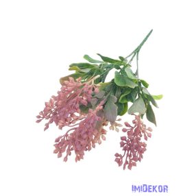 Fürtbogyós műzöld csokor 34cm - Világos Mályva