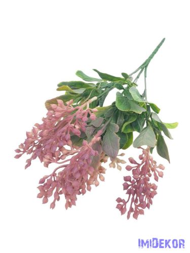 Fürtbogyós műzöld csokor 34cm - Világos Mályva