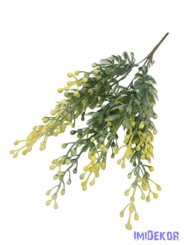Bogyós műzöld csokor 36cm - Sárga