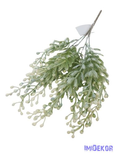 Bogyós műzöld csokor 36cm - Fehér