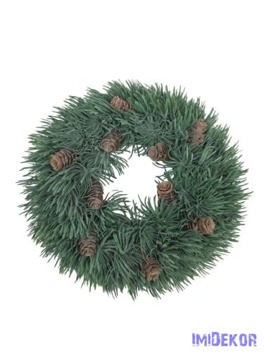 Műfenyő koszorú alap 30 cm tobozos