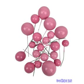 Drótos gömb mix - Sötét Rózsaszín