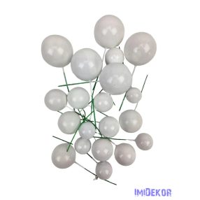 Drótos gömb mix - Fehér